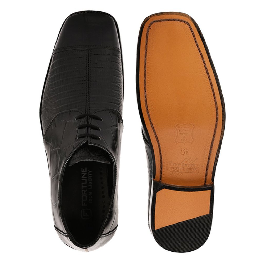 LIBERTYZENO Men's Black Lace-Up Shoes - Picture 4 of 5